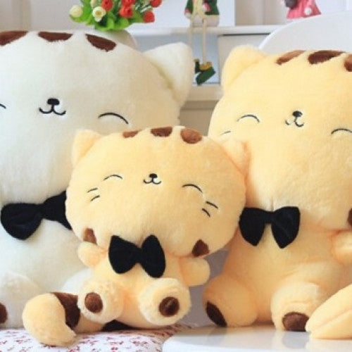 Lovely Big Face Smiling Cat Stuffed Toy